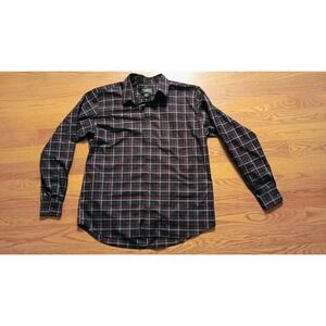 Eddie Bauer Classic‎ Fit Wrinkle Stain Resistant Plaid long sleeve Shirt Tall XL